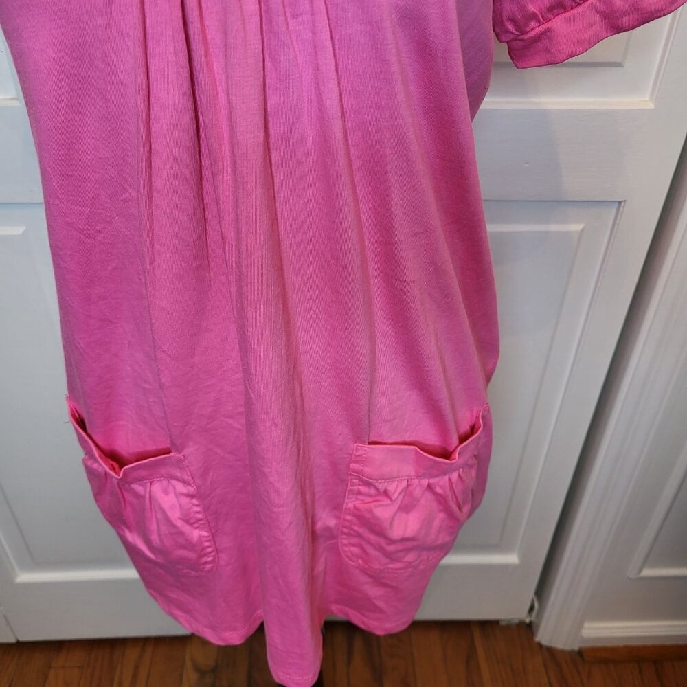 Vintage Y2K Pink Tunic Puff Sleeves Patch Pockets Hannah S Preppy 00s Y2K Retro - Picture 4 of 8